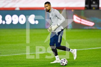 2021-03-25 - Robert Sanchez of Spain warms up during the 2022 FIFA World Cup, Qualifiers, Group B football match between Spain and Greece on March 25, 2021 at Estadio Municipal Nuevo Los Carmenes in Granada, Spain - Photo Pablo Morano / Orange Pictures / DPPI - 2022 FIFA WORLD CUP, QUALIFIERS, GROUP B - SPAIN AND GREECE - FIFA WORLD CUP - SOCCER