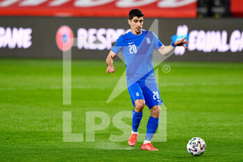 2021-03-25 - Petros Mantalos of Greece during the 2022 FIFA World Cup, Qualifiers, Group B football match between Spain and Greece on March 25, 2021 at Estadio Municipal Nuevo Los Carmenes in Granada, Spain - Photo Pablo Morano / Orange Pictures / DPPI - 2022 FIFA WORLD CUP, QUALIFIERS, GROUP B - SPAIN AND GREECE - FIFA WORLD CUP - SOCCER