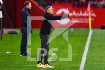 2021-03-25 - Coach Luis Enrique of Spain during the 2022 FIFA World Cup, Qualifiers, Group B football match between Spain and Greece on March 25, 2021 at Estadio Municipal Nuevo Los Carmenes in Granada, Spain - Photo Pablo Morano / Orange Pictures / DPPI - 2022 FIFA WORLD CUP, QUALIFIERS, GROUP B - SPAIN AND GREECE - FIFA WORLD CUP - SOCCER