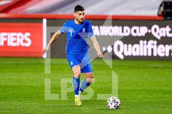 2021-03-25 - Giorgos Masouras of Greece during the 2022 FIFA World Cup, Qualifiers, Group B football match between Spain and Greece on March 25, 2021 at Estadio Municipal Nuevo Los Carmenes in Granada, Spain - Photo Pablo Morano / Orange Pictures / DPPI - 2022 FIFA WORLD CUP, QUALIFIERS, GROUP B - SPAIN AND GREECE - FIFA WORLD CUP - SOCCER
