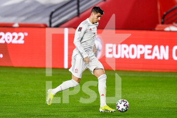 2021-03-25 - Alvaro Morata of Spain during the 2022 FIFA World Cup, Qualifiers, Group B football match between Spain and Greece on March 25, 2021 at Estadio Municipal Nuevo Los Carmenes in Granada, Spain - Photo Pablo Morano / Orange Pictures / DPPI - 2022 FIFA WORLD CUP, QUALIFIERS, GROUP B - SPAIN AND GREECE - FIFA WORLD CUP - SOCCER