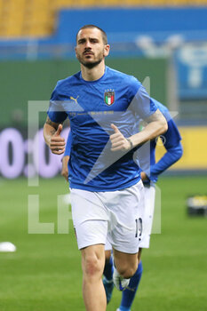 2021-03-25 - Leonardo Bonucci of Italy warms up during the FIFA World Cup 2022, Qualifiers Group C football match between Italy and Northern Ireland on March 25, 2021 at Ennio Tardini stadium in Parma, Italy - Photo Laurent Lairys / DPPI - FIFA WORLD CUP 2022, QUALIFIERS GROUP C - ITALY VS NORTHERN IRELAND - FIFA WORLD CUP - SOCCER