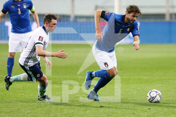 2021-03-25 - Manuele Locatelli of Italy during the FIFA World Cup 2022, Qualifiers Group C football match between Italy and Northern Ireland on March 25, 2021 at Ennio Tardini stadium in Parma, Italy - Photo Laurent Lairys / DPPI - FIFA WORLD CUP 2022, QUALIFIERS GROUP C - ITALY VS NORTHERN IRELAND - FIFA WORLD CUP - SOCCER