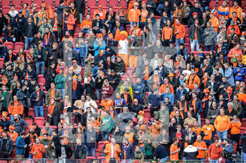 2021-03-27 - Fans, Supporters of the Netherlands during the 2022 FIFA World Cup, Qualifiers, Group G football match between Netherlands and Latvia on March 27, 2021 at Johan Cruijff ArenA in Amsterdam, Netherlands - Photo Broer van den Boom / Orange Pictures / DPPI - QUALIFICAZIONI AI MONDIALI FIFA 2022 - GRUPPO G - PAESI BASSI VS LETTONIA - FIFA WORLD CUP - SOCCER