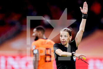 2021-03-27 - Referee Stephanie Frappart during the 2022 FIFA World Cup, Qualifiers, Group G football match between Netherlands and Latvia on March 27, 2021 at Johan Cruijff ArenA in Amsterdam, Netherlands - Photo Broer van den Boom / Orange Pictures / DPPI - QUALIFICAZIONI AI MONDIALI FIFA 2022 - GRUPPO G - PAESI BASSI VS LETTONIA - FIFA WORLD CUP - SOCCER