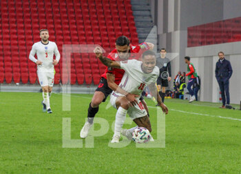 2021-03-28 - Raheem Sterling during the FIFA World Cup 2022, Qualifiers, Group J football match between Albania and England on March 28, 2021 at Qemal Stafa Stadium in Tirana, Albania - Photo Nderim Kaceli / DPPI - FIFA WORLD CUP 2022, QUALIFIERS, GROUP J - ALBANIA VS ENGLAND - FIFA WORLD CUP - SOCCER
