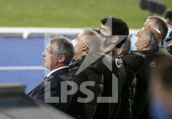 2021-03-30 - Coach of Portugal Fernando Santos and his staff during the 2022 FIFA World Cup, Qualifiers, Group A football match between Luxembourg and Portugal on March 30, 2021 at Josy Barthel in Luxembourg, Luxembourg - Photo Jean Catuffe / DPPI - MONDIALI FIFA 2022, QUALIFICAZIONI, GRUPPO A - LUSSEMBURGO VS PORTOGALLO - FIFA WORLD CUP - SOCCER
