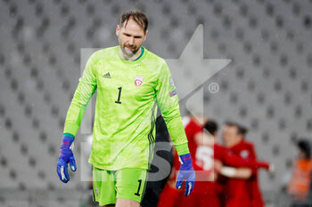 2021-03-30 - Pavels Steinbors of Latvia looks dejected after conceding his sides second goal during the 2022 FIFA World Cup, Qualifiers, Group G football match between Turkey and Latvia on March 30, 2021 at Ataturk Olympic Stadium in Istanbul, Turkey - Photo Orange Pictures / DPPI - MONDIALI FIFA 2022, QUALIFICAZIONI, GRUPPO G - TURCHIA VS LETTONIA - FIFA WORLD CUP - SOCCER