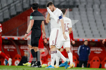 2021-03-30 - Antonijs Cernomordijs of Latvia looks dejected after conceding his sides second goal during the 2022 FIFA World Cup, Qualifiers, Group G football match between Turkey and Latvia on March 30, 2021 at Ataturk Olympic Stadium in Istanbul, Turkey - Photo Orange Pictures / DPPI - MONDIALI FIFA 2022, QUALIFICAZIONI, GRUPPO G - TURCHIA VS LETTONIA - FIFA WORLD CUP - SOCCER