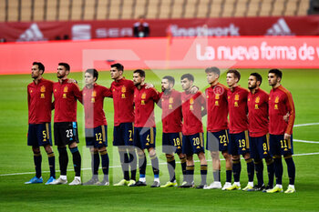 2021-03-31 - Team of Spain during the 2022 FIFA World Cup, Qualifiers, Group B football match between Spain and Kosovo on March 31, 2021 at Estadio Olimpico in Seville, Spain - Photo Pablo Morano / Orange Pictures / DPPI - MONDIALI FIFA 2022, QUALIFICAZIONI, GRUPPO B - SPAGNA VS KOSOVO - FIFA WORLD CUP - SOCCER