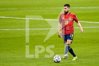 2021-03-31 - Jordi Alba of Spain during the 2022 FIFA World Cup, Qualifiers, Group B football match between Spain and Kosovo on March 31, 2021 at Estadio Olimpico in Seville, Spain - Photo Pablo Morano / Orange Pictures / DPPI - MONDIALI FIFA 2022, QUALIFICAZIONI, GRUPPO B - SPAGNA VS KOSOVO - FIFA WORLD CUP - SOCCER
