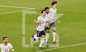 2021-03-31 - Ilkay Gundogan of Germany celebrates after his goal during the 2022 FIFA World Cup, Qualifiers, Group J football match between Germany and North Macedonia on March 31, 2021 at Schauinsland-Reisen-Arena in Duisburg, Germany - Photo Ralf Ibing / firo Sportphoto / DPPI - MONDIALI FIFA 2022, QUALIFICAZIONI, GRUPPO J - GERMANIA VS MACEDONIA DEL NORD - FIFA WORLD CUP - SOCCER
