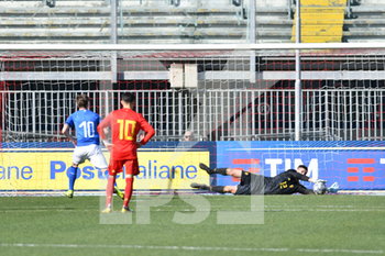 2019-03-20 - Il portiere belga para il rigore di Fagioli - EURO U19 - ITALIA U19 VS BELGIO U19 - UEFA EUROPEAN - SOCCER