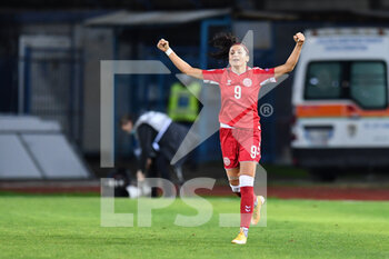 2020-10-27 - Nadia Nadim (Denmark) celebrates after scoring a goal - QUALIFICAZIONE EURO 2022 - ITALIA FEMMINILE VS DANIMARCA - UEFA EUROPEAN - SOCCER