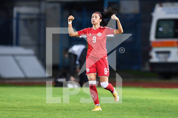 2020-10-27 - Nadia Nadim (Denmark) celebrates after scoring a goal - QUALIFICAZIONE EURO 2022 - ITALIA FEMMINILE VS DANIMARCA - UEFA EUROPEAN - SOCCER