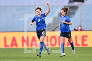 2021-02-24 - Valentina Giacinti (Italy) celebrates after scoring a goal - QUALIFICAZIONE EURO 2022 ITALIA FEMMINILE VS ISRAELE - UEFA EUROPEAN - SOCCER