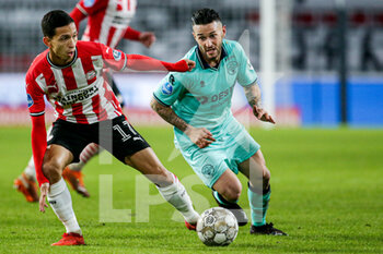 2020-11-08 - Mauro Junior of PSV, Pol Llonch of Willem II during the Netherlands championship, eredivisie football match between PSV and Willem II on November 8, 2020 at the Philips stadium in Eindhoven, Netherlands - Photo Broer vd Boom / Orange Pictures / DPPI - PSV VS WILLEM II - NETHERLANDS EREDIVISIE - SOCCER