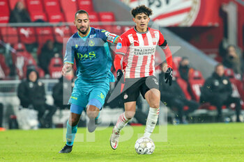 2020-11-29 - Adil Auassar of Sparta Rotterdam, Richie Ledezma of PSV during the Netherlands championship Eredivisie football match between PSV and Sparta Rotterdam on november 29, 2020 at Philips Stadion in Eindhoven, Netherlands - Photo Perry vd Leuvert / Orange Pictures / DPPI - PSV VS SPARTA ROTTERDAM - NETHERLANDS EREDIVISIE - SOCCER