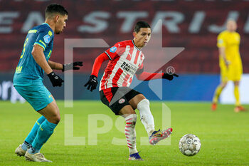2020-11-29 - Abdou Harroui of Sparta Rotterdam, Mauro Junior of PSV during the Netherlands championship Eredivisie football match between PSV and Sparta Rotterdam on november 29, 2020 at Philips Stadion in Eindhoven, Netherlands - Photo Perry vd Leuvert / Orange Pictures / DPPI - PSV VS SPARTA ROTTERDAM - NETHERLANDS EREDIVISIE - SOCCER