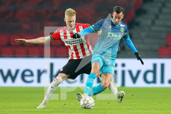 2020-11-29 - Timo Baumgartl of PSV, Mario Engels of Sparta Rotterdam during the Netherlands championship Eredivisie football match between PSV and Sparta Rotterdam on november 29, 2020 at Philips Stadion in Eindhoven, Netherlands - Photo Perry vd Leuvert / Orange Pictures / DPPI - PSV VS SPARTA ROTTERDAM - NETHERLANDS EREDIVISIE - SOCCER