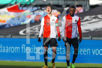 2021-01-31 - Steven Berghuis of Feyenoord celebrates after his goal during the Netherlands championship Eredivisie football match between Feyenoord and PSV on January 31, 2021 at De Kuip in Rotterdam, Netherlands - Photo Marcel ter Bals / Orange Pictures / DPPI - FEYENOORD AND PSV - NETHERLANDS EREDIVISIE - SOCCER