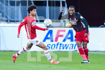 2021-02-28 - Calvin Stengs of AZ and Leroy Fer of Feyenoord during the Netherlands championship Eredivisie football match between AZ and Feyenoord on February 28, 2021 at AFAS Stadion in Alkmaar, Netherlands - Photo Yannick Verhoeven / Orange Pictures / DPPI - AZ AND FEYENOORD - NETHERLANDS EREDIVISIE - SOCCER