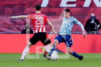 2021-02-28 - Olivier Boscagli of PSV and Edson Alvarez of Ajax during the Netherlands championship Eredivisie football match between PSV and Ajax on February 28, 2021 at Philips Stadion in Eindhoven, Netherlands - Photo Perry vd Leuvert / Orange Pictures / DPPI - PSV AND AJAX - NETHERLANDS EREDIVISIE - SOCCER