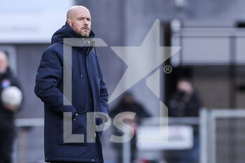 2021-03-14 - Coach Erik ten Hag of Ajax during the Netherlands championship Eredivisie football match between PEC Zwolle and Ajax on March 14, 2021 at MAC3PARK stadion in Zwolle, Netherlands - Photo Marcel ter Bals / Orange Pictures / DPPI - PEC ZWOLLE AND AJAX - NETHERLANDS EREDIVISIE - SOCCER