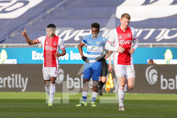 2021-03-14 - David Neres of Ajax is celebrating his goal during the Netherlands championship Eredivisie football match between PEC Zwolle and Ajax on March 14, 2021 at MAC3PARK stadion in Zwolle, Netherlands - Photo Marcel ter Bals / Orange Pictures / DPPI - PEC ZWOLLE AND AJAX - NETHERLANDS EREDIVISIE - SOCCER