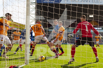 2020-09-27 - Cedric Itten (Rangers) scores, 0-5 during the Scottish championship, Premiership football match between Motherwell and Rangers on September 27, 2020 at Fir Park in Motherwell, Scotland - Photo Chris McCluskie / ProSportsImages / DPPI - MOTHERWELL VS RANGERS - SCOTTISH PREMIERSHIP - SOCCER