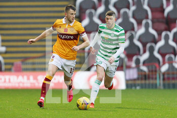 2020-11-08 - Liam Polworth (Motherwell) and Ryan Christie (Celtic) during the Scottish championship, Premiership football match between Motherwell and Celtic on November 8, 2020 at Fir Park in Motherwell, Scotland - Photo Chris McCluskie / ProSportsImages / DPPI - MOTHERWELL VS CELTIC - SCOTTISH PREMIERSHIP - SOCCER