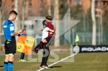 2020-01-29 - Valentina Giacinti (Milan) e Maurizio Ganz (Milan) esultanza gol - MILAN VS PINK BARI - ITALIAN SERIE A WOMEN - SOCCER