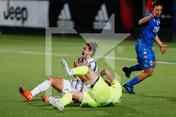 2020-08-29 - Noemi Fedele (Empoli Ladies) causes the penalty on Cristiana Girelli (Juventus FC) - JUVENTUS VS EMPOLI LADIES - ITALIAN SERIE A WOMEN - SOCCER
