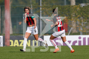 2020-10-18 - Valentina Giacinti (AC Milan) esultanza gol - AC MILAN VS INTER - ITALIAN SERIE A WOMEN - SOCCER