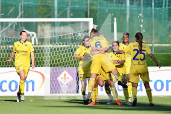 2020-10-18 - Hellas Verona Women players celebrate after the goal - ACF FIORENTINA FEMMINILE VS HELLAS VERONA WOMEN - ITALIAN SERIE A WOMEN - SOCCER