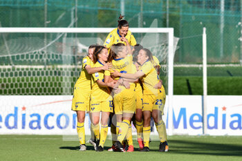 2020-10-18 - Hellas Verona Women players celebrate after the goal - ACF FIORENTINA FEMMINILE VS HELLAS VERONA WOMEN - ITALIAN SERIE A WOMEN - SOCCER
