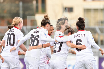 2020-12-05 - Milan players celebrate after the goal - ACF FIORENTINA FEMMINILE VS AC MILAN - ITALIAN SERIE A WOMEN - SOCCER