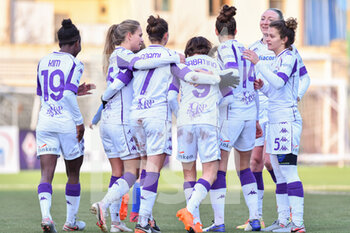 2021-01-17 - Fiorentina Femminile players celebrate after the goal - ACF FIORENTINA FEMMINILE VS SAN MARINO ACADEMY - ITALIAN SERIE A WOMEN - SOCCER