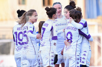2021-01-17 - Fiorentina Femminile players celebrate after the goal - ACF FIORENTINA FEMMINILE VS SAN MARINO ACADEMY - ITALIAN SERIE A WOMEN - SOCCER
