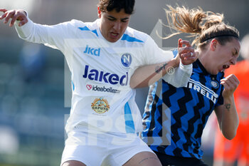2021-03-07 - Gloria Marinelli (FC Internazionale) is fouled hard by Nicola Di Marino (Napoli Calcio Femminile) - FC INTERNAZIONALE VS NAPOLI FEMMINILE - ITALIAN SERIE A WOMEN - SOCCER