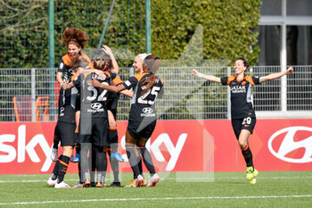 2021-03-20 - the AS Roma players celebrate the 3-0 goal seen in action during the Italian Football Championship League A Women 2020/2021 match between AS Roma vs FC Internazionale at the “Agostino Di Bartolomei” in the Fulvio Bernardini Sports Center in Trigoria - AS ROMA VS FC INTERNAZIONALE - ITALIAN SERIE A WOMEN - SOCCER