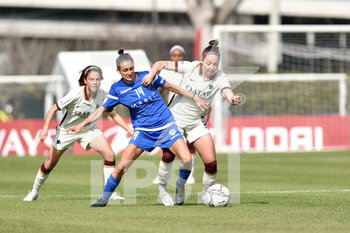 2021-03-27 - Viola Brambilla of San Marino and Vanessa Bernauer of Roma during the Serie A match between AS Roma and San Marino Academy at Stadio Tre Fontane on March 27, 2021 in Rome, Italy. - AS ROMA VS SAN MARINO ACADEMY - ITALIAN SERIE A WOMEN - SOCCER