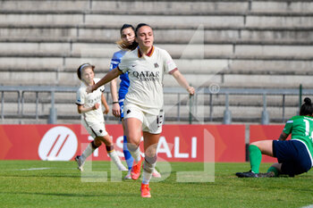 2021-03-27 - Annamaria Serturini of AS Roma celebrates after scoring goal 1-0 seen in action - AS ROMA VS SAN MARINO ACADEMY - ITALIAN SERIE A WOMEN - SOCCER