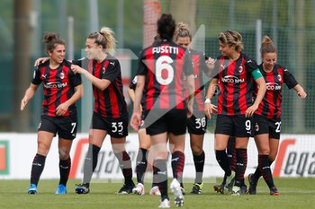 2021-04-18 - Valentina Bergamaschi (AC Milan) esulta dopo il gol - AC MILAN VS NAPOLI FEMMINILE - ITALIAN SERIE A WOMEN - SOCCER
