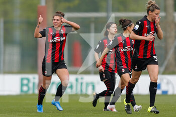 2021-04-18 - Valentina Bergamaschi (AC Milan) esulta dopo il gol - AC MILAN VS NAPOLI FEMMINILE - ITALIAN SERIE A WOMEN - SOCCER