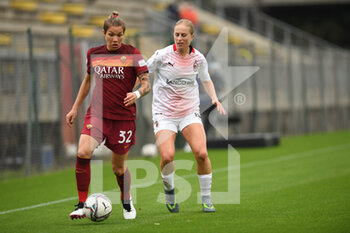 2021-05-01 - Elena Linari of AS Roma during the Serie A match between AS Roma and AC Milan at Stadio Tre Fontane on May 1, 2021 in Rome, Italy. - AS ROMA VS AC MILAN - ITALIAN SERIE A WOMEN - SOCCER