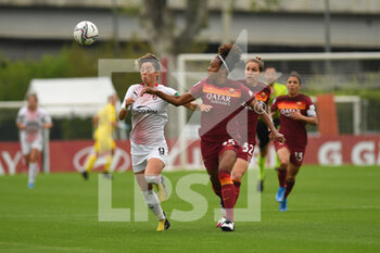 2021-05-01 - Valentina Giacinti of AC Milan during the Serie A match between AS Roma and AC Milan at Stadio Tre Fontane on May 1, 2021 in Rome, Italy. - AS ROMA VS AC MILAN - ITALIAN SERIE A WOMEN - SOCCER