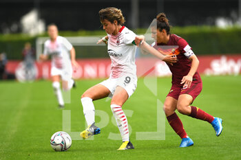 2021-05-01 - Valentina Giacinti of AC Milan during the Serie A match between AS Roma and AC Milan at Stadio Tre Fontane on May 1, 2021 in Rome, Italy. - AS ROMA VS AC MILAN - ITALIAN SERIE A WOMEN - SOCCER
