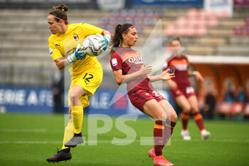 2021-05-01 - Agnese Bonfantini of AS Roma during the Serie A match between AS Roma and AC Milan at Stadio Tre Fontane on May 1, 2021 in Rome, Italy. - AS ROMA VS AC MILAN - ITALIAN SERIE A WOMEN - SOCCER