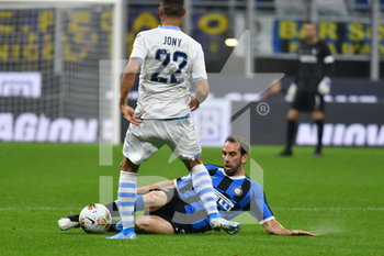 2019-09-25 - Diego Godin Inter in scivolata su Jony Lazio - INTER VS LAZIO - ITALIAN SERIE A - SOCCER